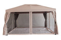 Luksus pavillon 3 x 4 m beige og sort 